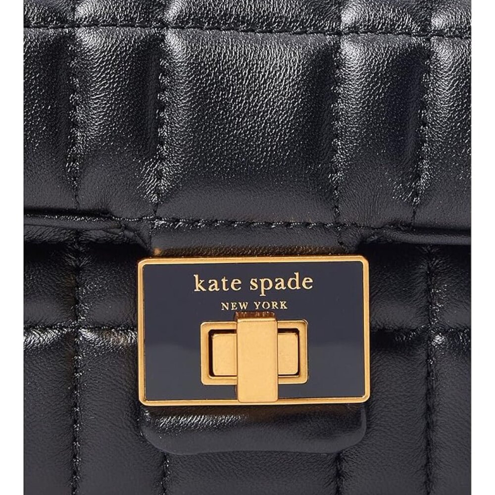 kate spade new york $298 Evelyn Black Quilted Leather Small Crossbody NWT! - Picture 10 of 10